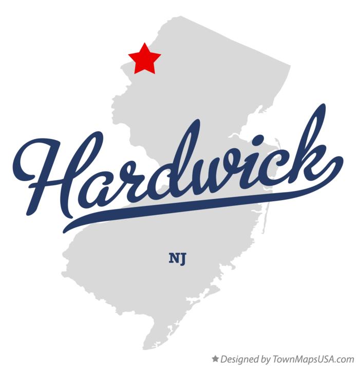 Map of Hardwick New Jersey NJ