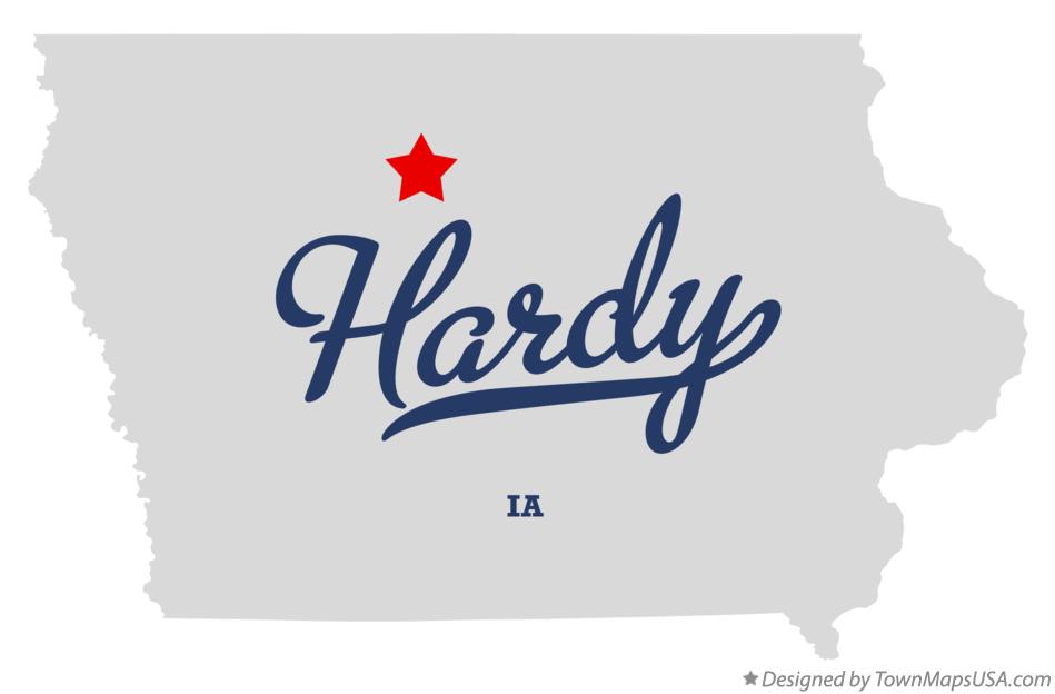 Map of Hardy Iowa IA