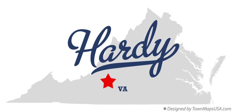 Map of Hardy Virginia VA