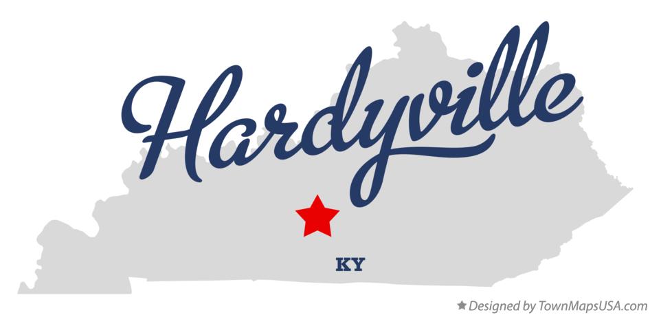 Map of Hardyville Kentucky KY