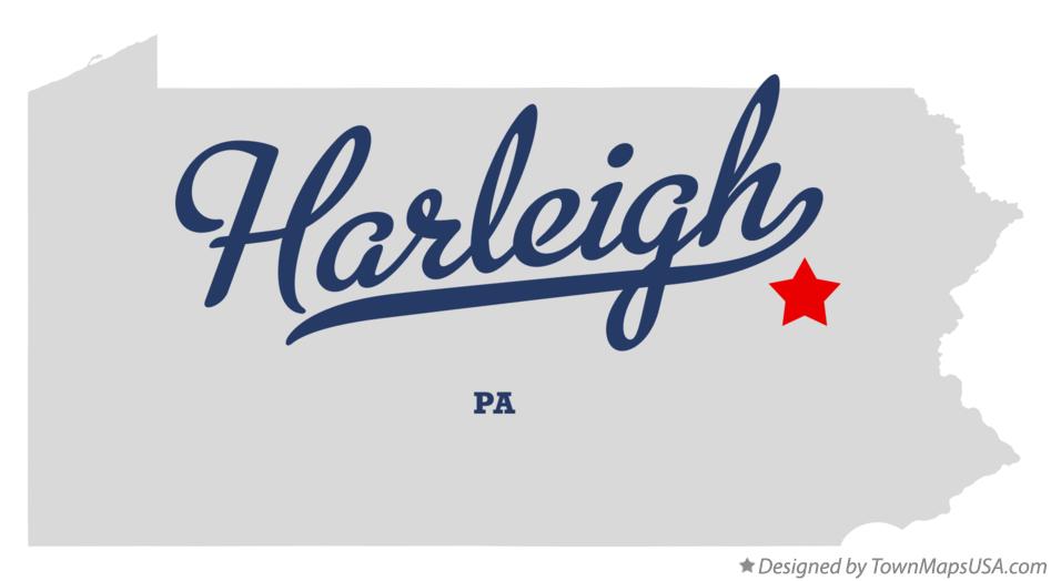 Map of Harleigh Pennsylvania PA