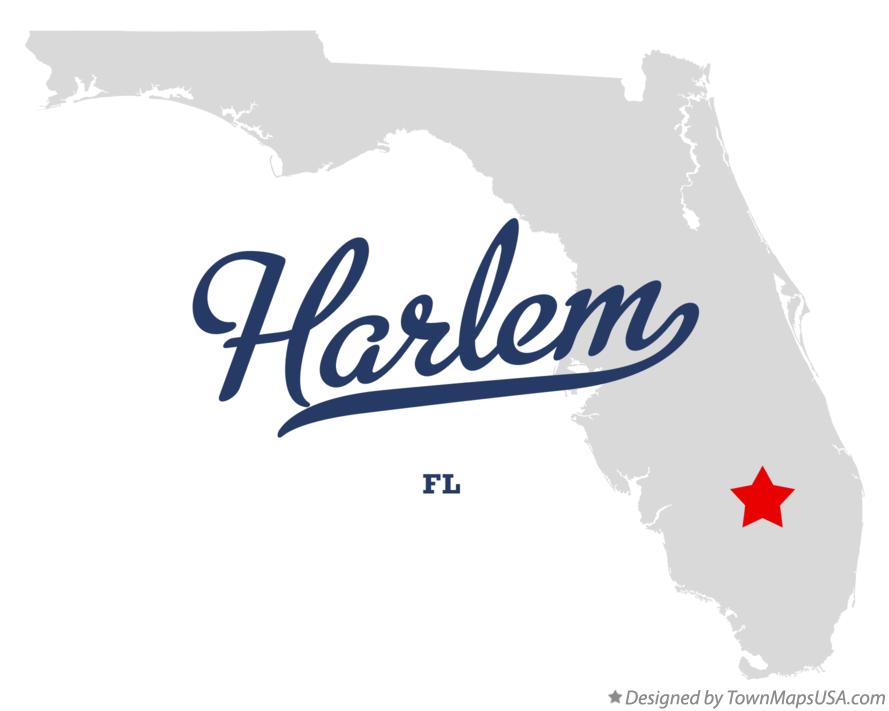Map of Harlem Florida FL