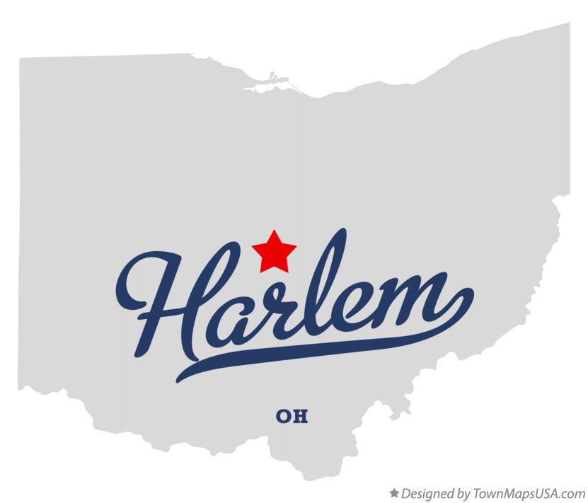 Map of Harlem Ohio OH