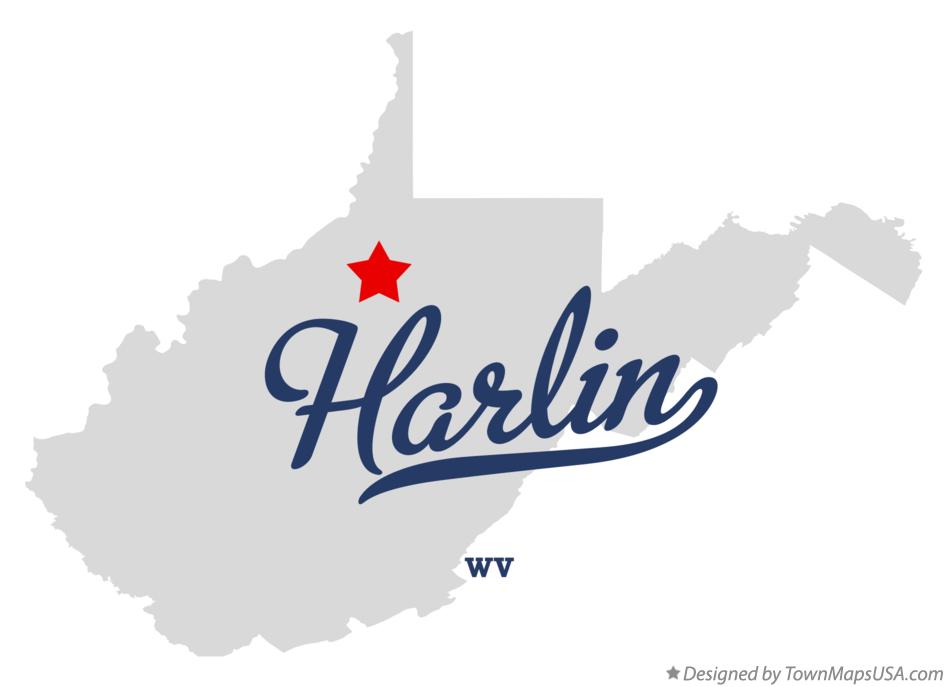 Map of Harlin West Virginia WV