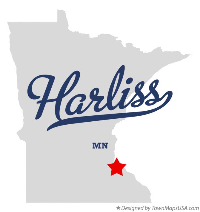 Map of Harliss Minnesota MN