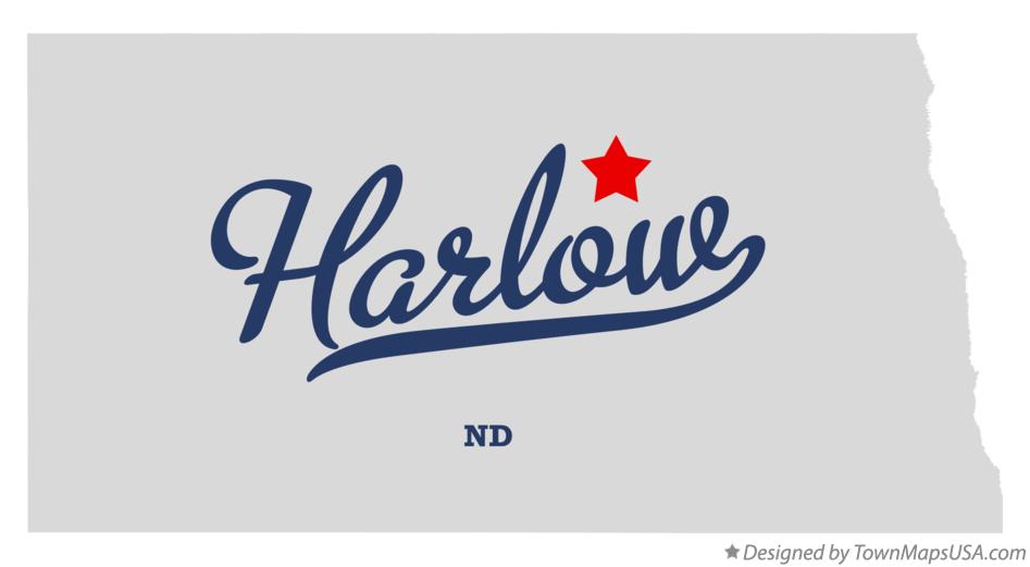 Map of Harlow North Dakota ND