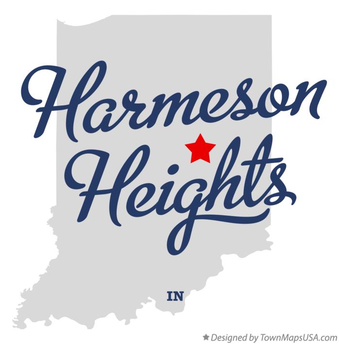 Map of Harmeson Heights Indiana IN