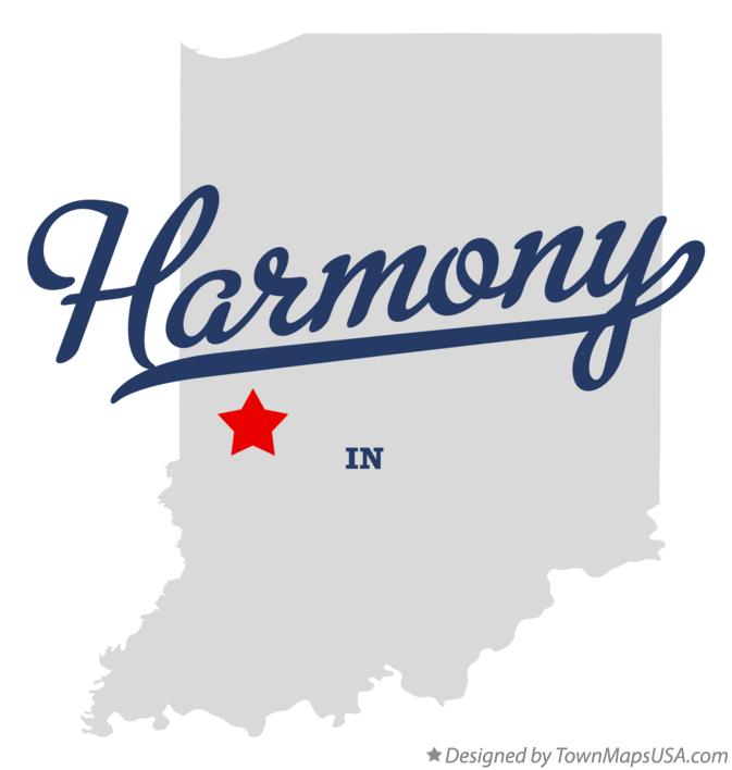 Map of Harmony Indiana IN