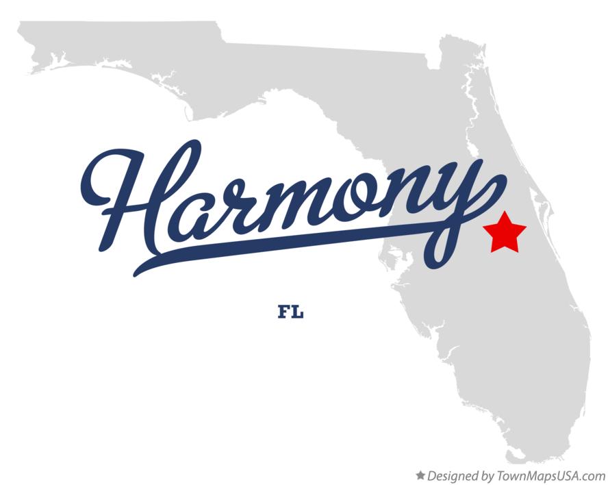 Map of Harmony Florida FL