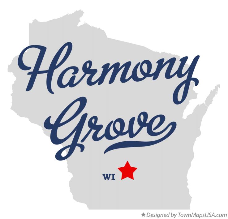 Map of Harmony Grove Wisconsin WI