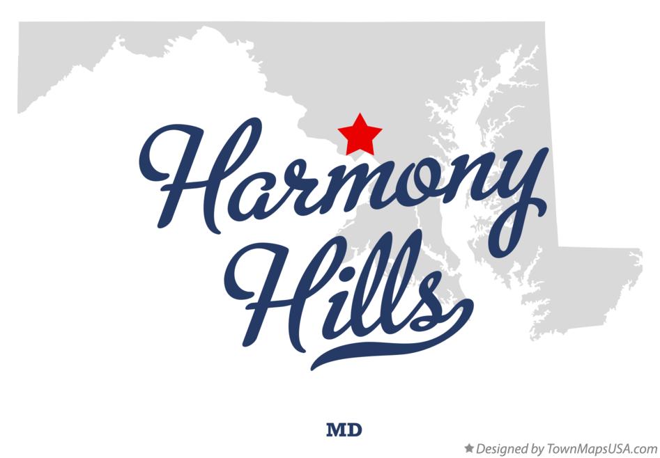 Map of Harmony Hills Maryland MD