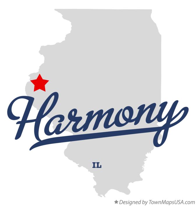 Map of Harmony Illinois IL