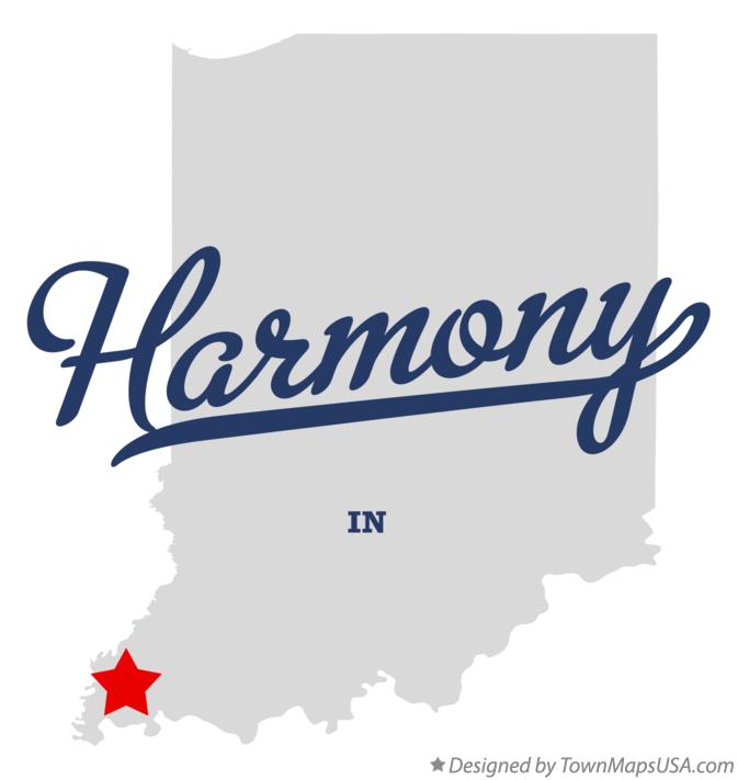 Map of Harmony Indiana IN