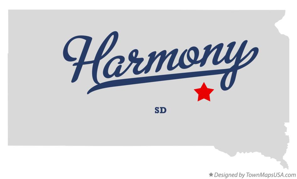 Map of Harmony South Dakota SD