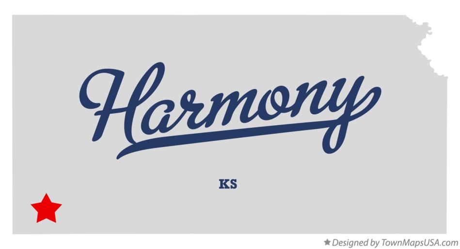Map of Harmony Kansas KS