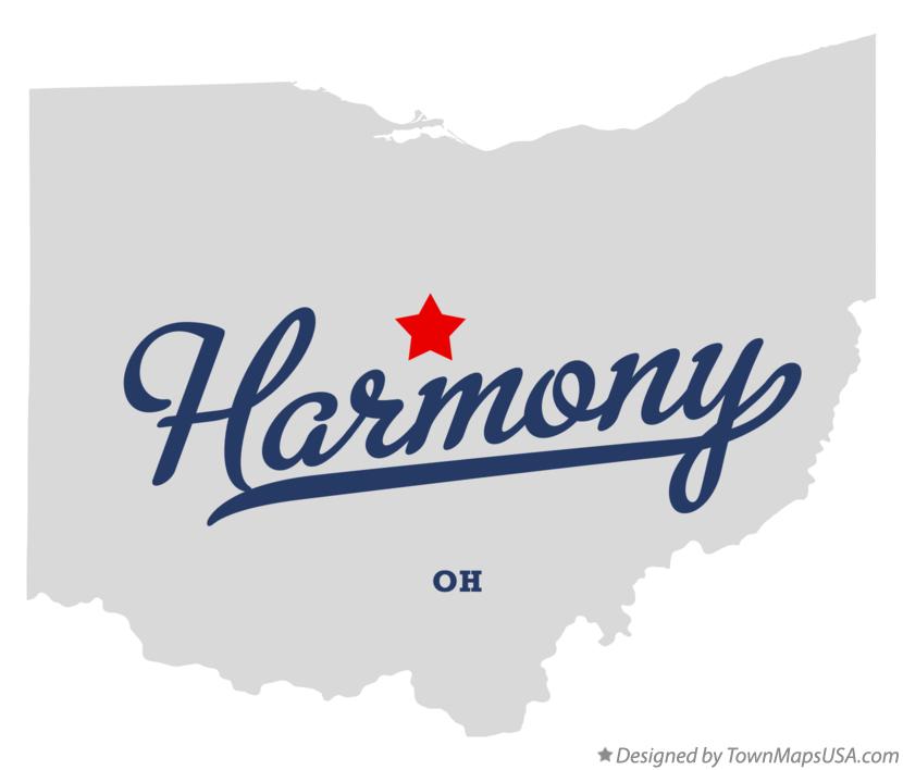 Map of Harmony Ohio OH