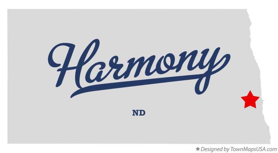 Map of Harmony North Dakota ND