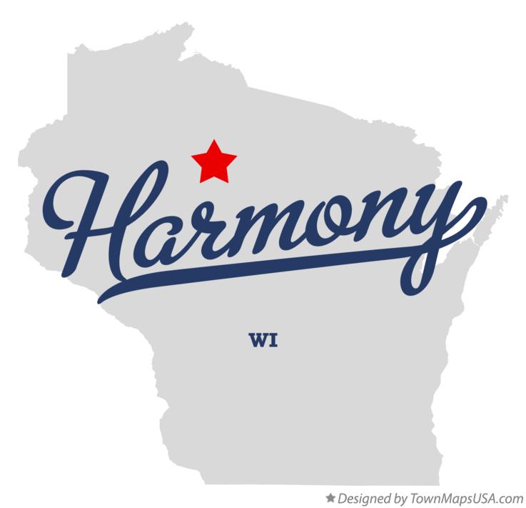 Map of Harmony Wisconsin WI