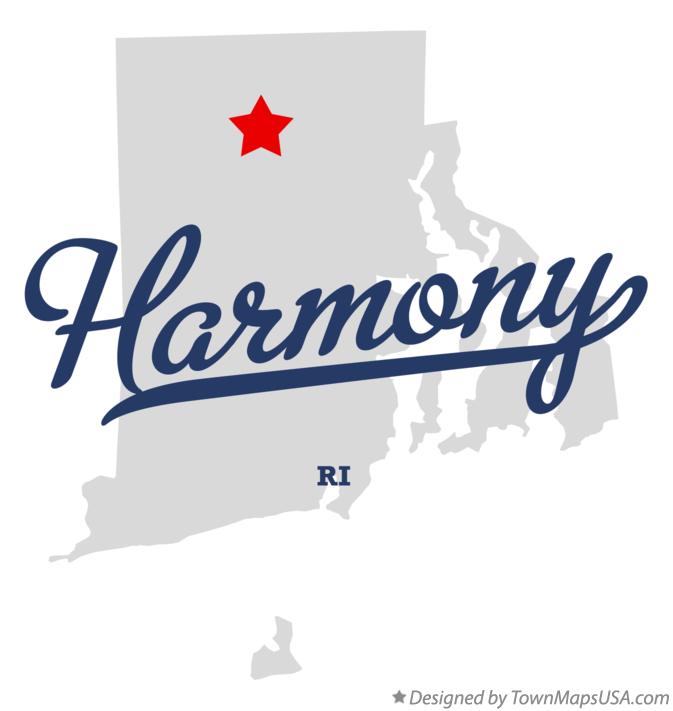 Map of Harmony Rhode Island RI