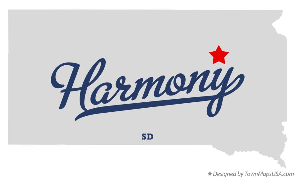 Map of Harmony South Dakota SD