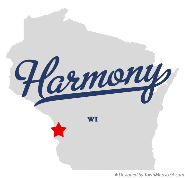 Map of Harmony Wisconsin WI