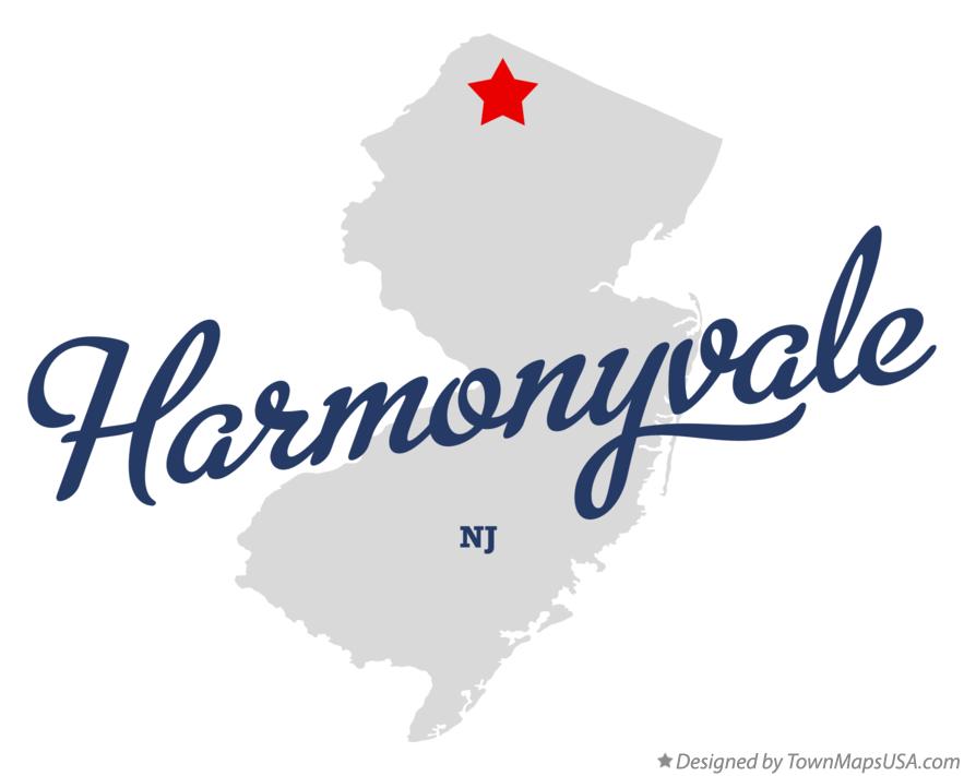 Map of Harmonyvale New Jersey NJ