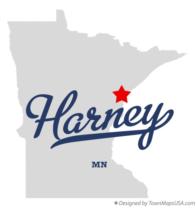 Map of Harney Minnesota MN