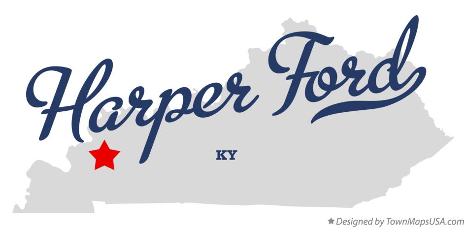 Map of Harper Ford Kentucky KY