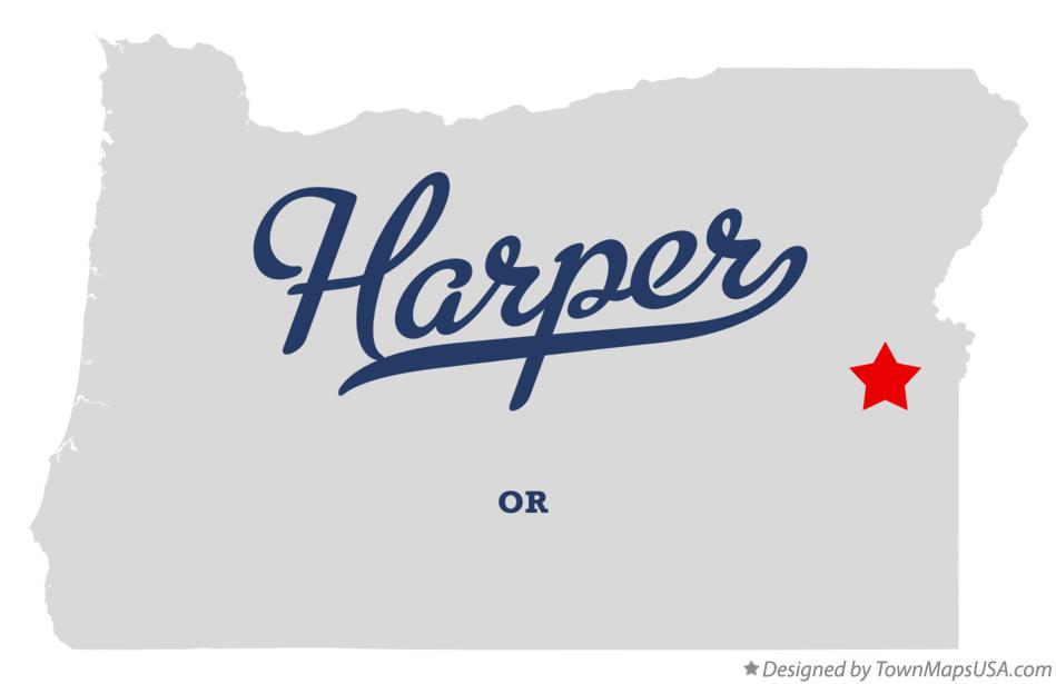 Map of Harper Oregon OR