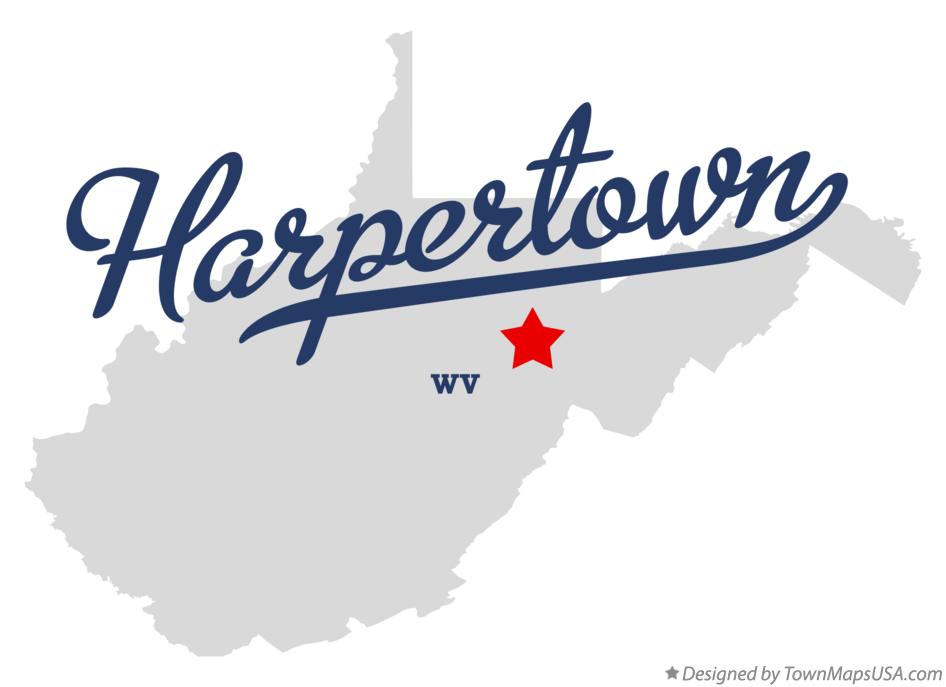 Map of Harpertown West Virginia WV