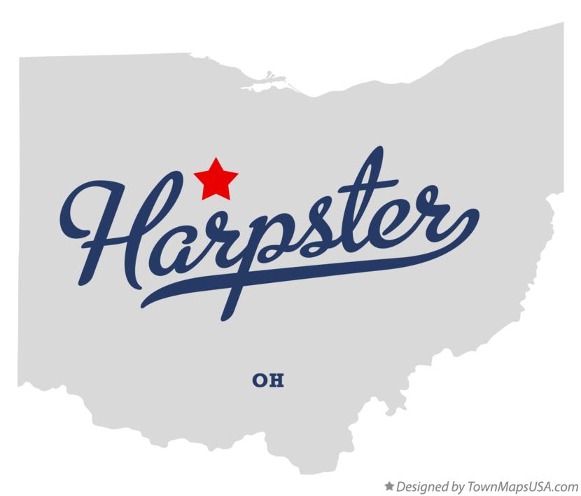 Map of Harpster Ohio OH