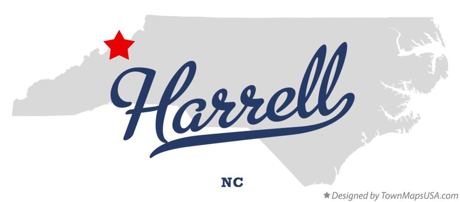 Map of Harrell North Carolina NC