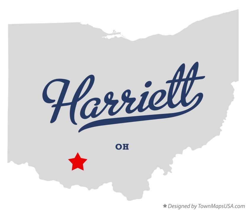 Map of Harriett Ohio OH