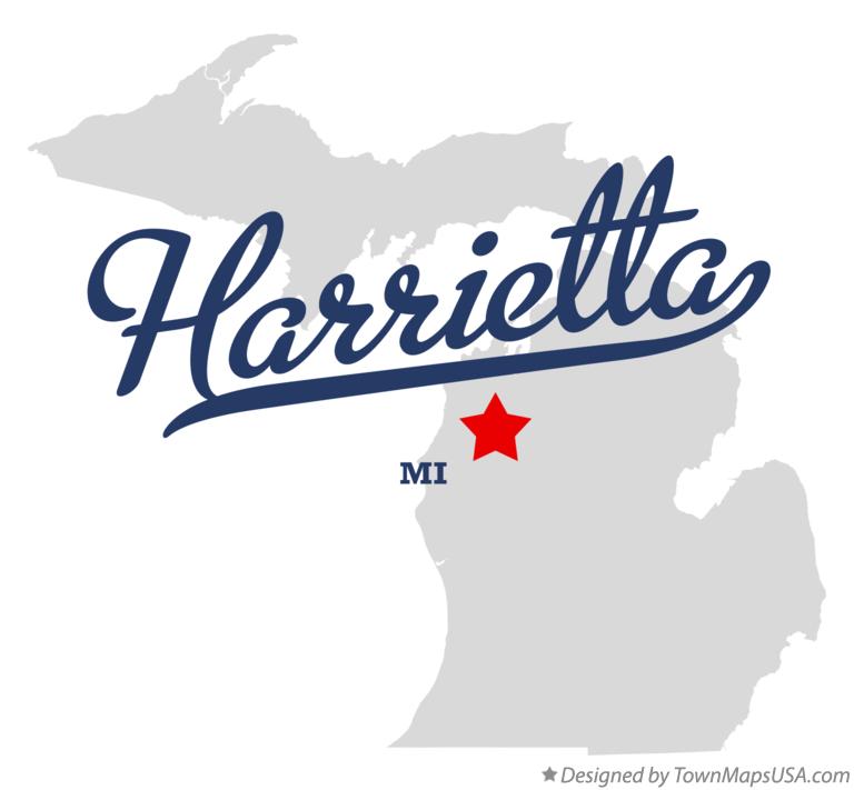 Map of Harrietta Michigan MI