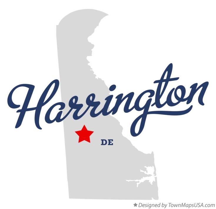 Map of Harrington Delaware DE