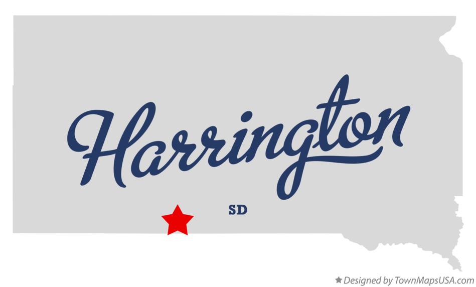 Map of Harrington South Dakota SD