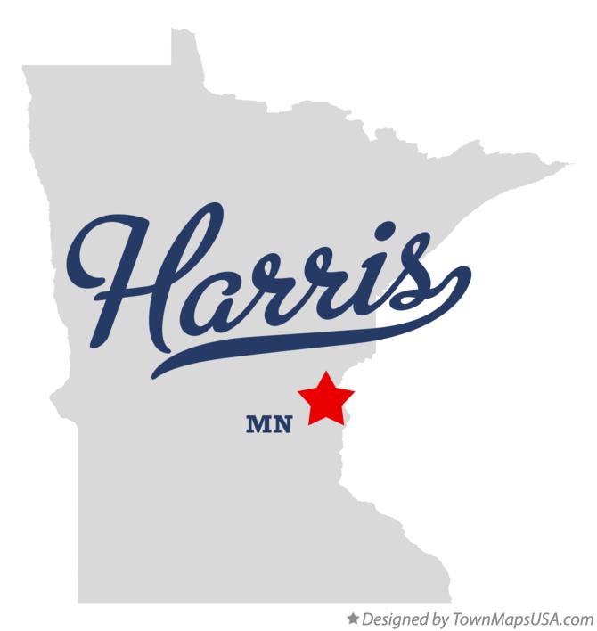 Map of Harris Minnesota MN