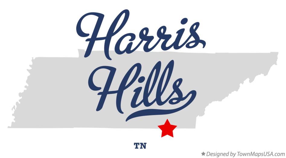 Map of Harris Hills Tennessee TN