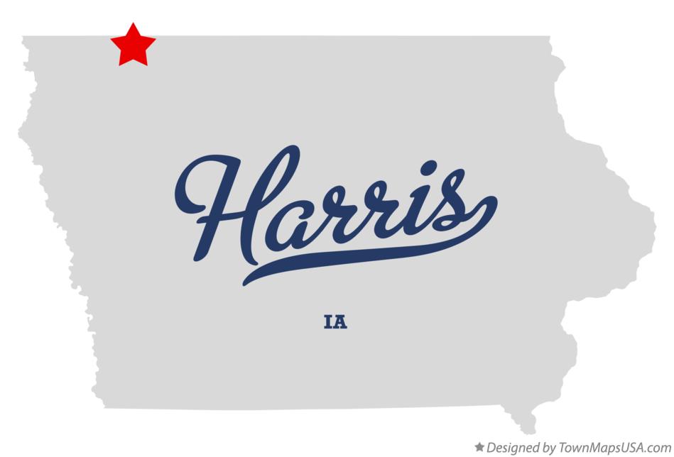 Map of Harris Iowa IA