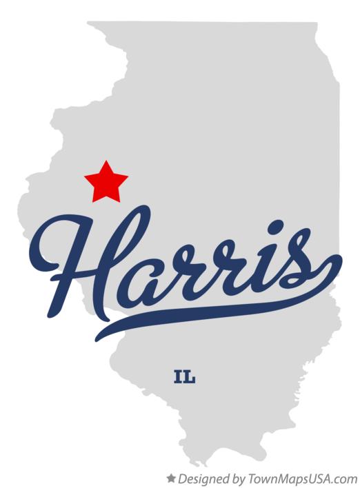 Map of Harris Illinois IL