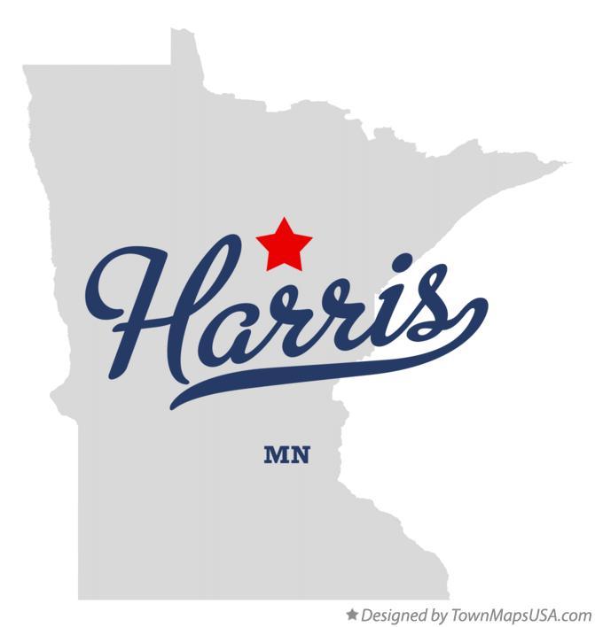 Map of Harris Minnesota MN