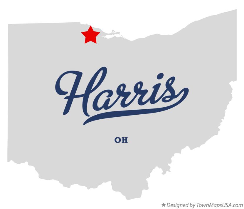 Map of Harris Ohio OH