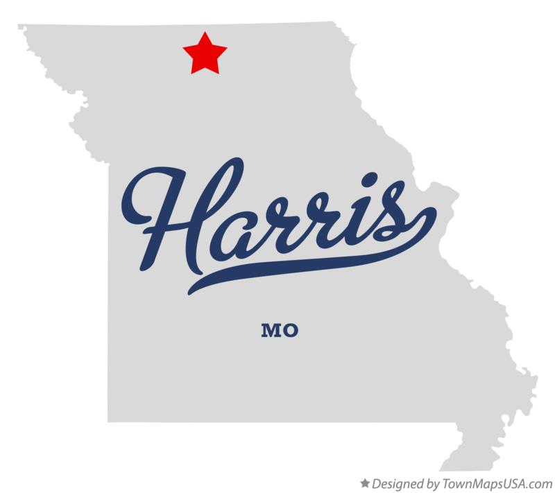 Map of Harris Missouri MO