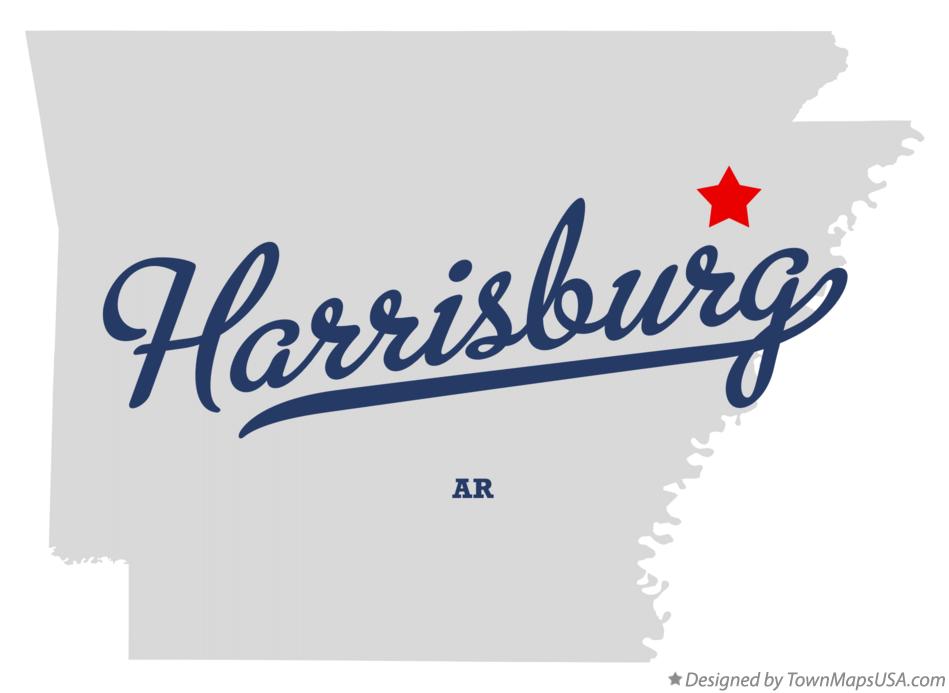 Map of Harrisburg Arkansas AR