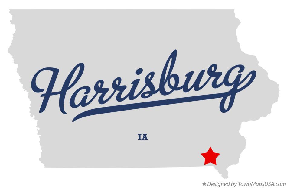 Map of Harrisburg Iowa IA