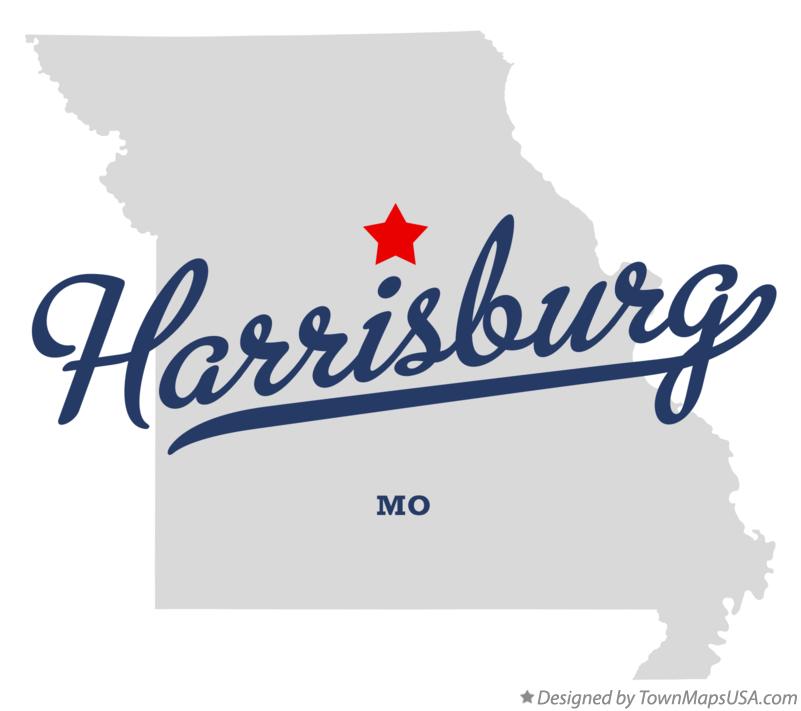 Map of Harrisburg Missouri MO