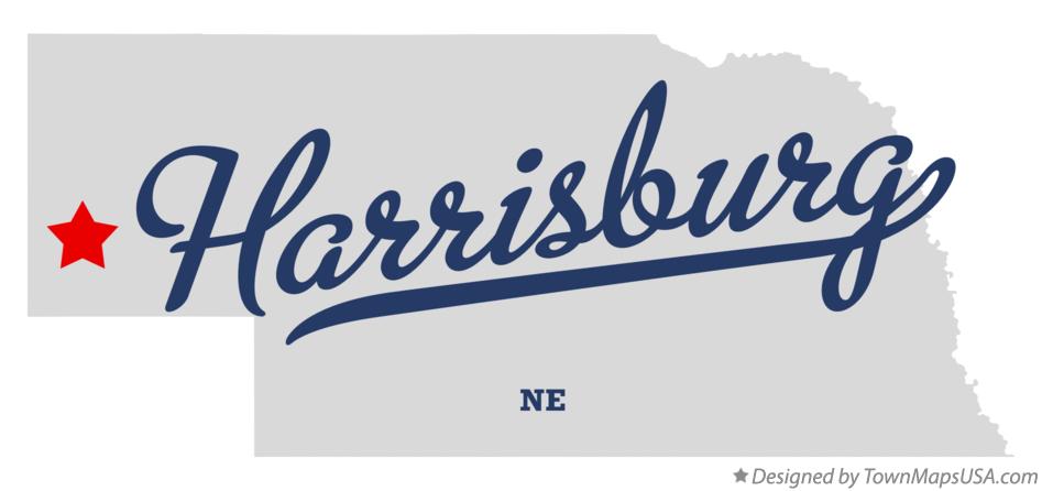 Map of Harrisburg Nebraska NE