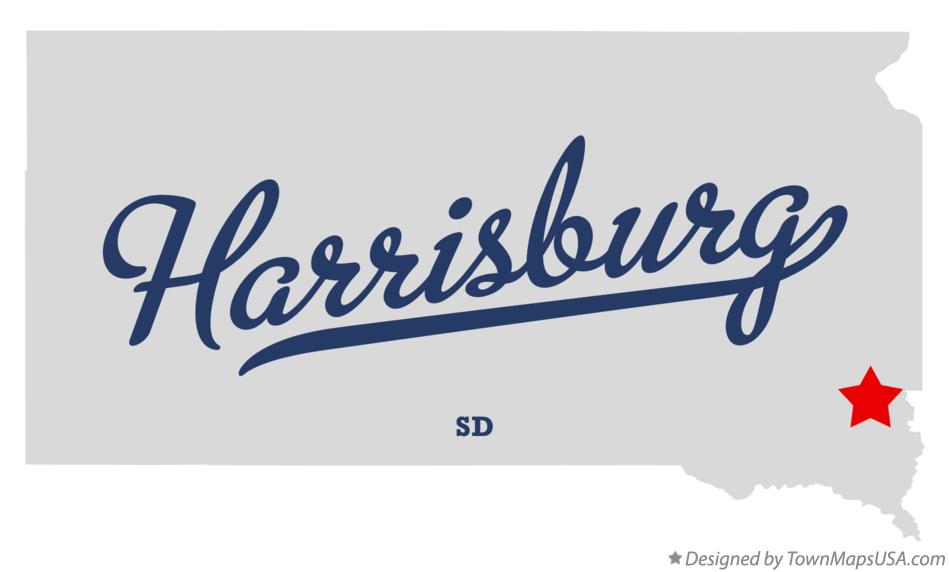 Map of Harrisburg South Dakota SD