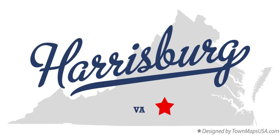 Map of Harrisburg Virginia VA