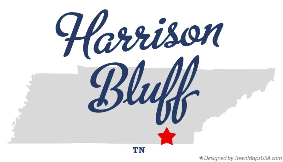 Map of Harrison Bluff Tennessee TN
